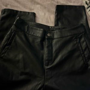 Faux leather pants